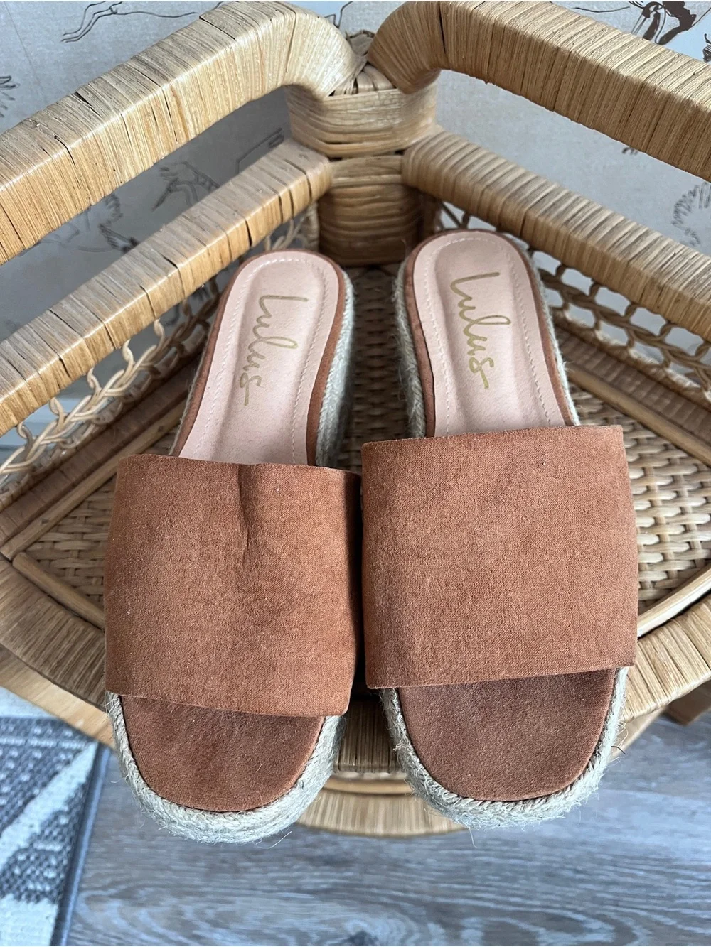 Lulus faux suede espadrille platform‎ sandals